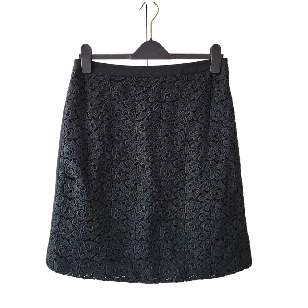 BOSS Hugo Boss Black Floral Guipure Lace Skirt